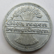 Load image into Gallery viewer, 1920-A Germany Weimar Republic 50 Pfennig Coin
