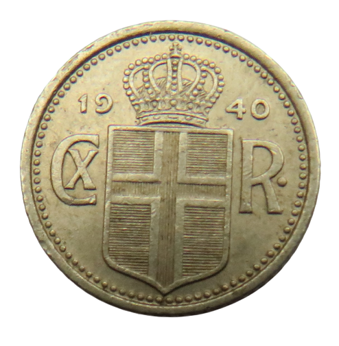 1940 Iceland 10 Aurar Coin