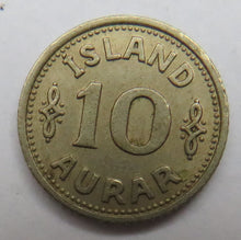 Load image into Gallery viewer, 1940 Iceland 10 Aurar Coin
