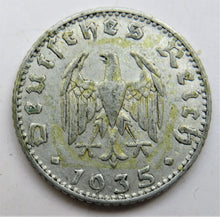 Load image into Gallery viewer, 1935-J Germany 50 Reichspfennig Coin
