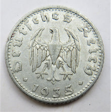 Load image into Gallery viewer, 1935-D Germany 50 Reichspfennig Coin
