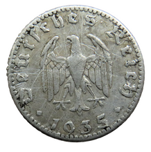 Load image into Gallery viewer, 1935-J Germany 50 Reichspfennig Coin
