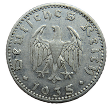 Load image into Gallery viewer, 1935-A Germany 50 Reichspfennig Coin
