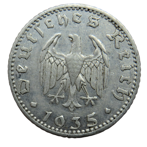 1935-A Germany 50 Reichspfennig Coin