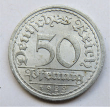 Load image into Gallery viewer, 1922-A Germany - Weimar Republic 50 Pfennig Coin
