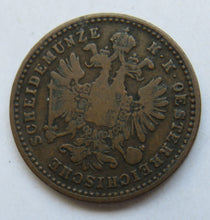 Load image into Gallery viewer, 1881 Austria One Kreuzer Coin
