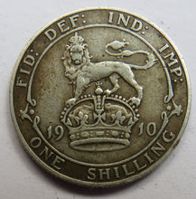 Load image into Gallery viewer, 1910 King Edward VII Silver Shilling Coin - Great Britain
