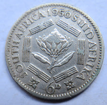 Load image into Gallery viewer, 1950 King George VI South Africa Silver Sixpence Coin
