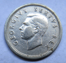 Load image into Gallery viewer, 1950 King George VI South Africa Silver Sixpence Coin
