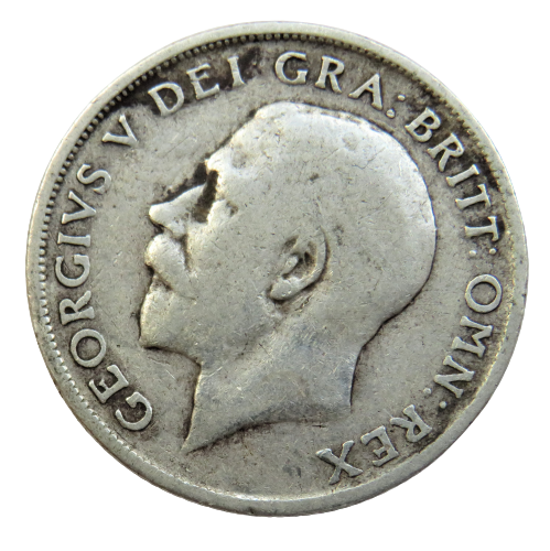 1918 King George V Silver Shilling Coin Great Britain