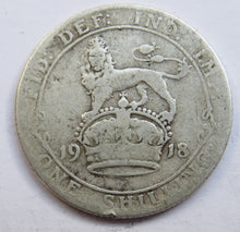 Load image into Gallery viewer, 1918 King George V Silver Shilling Coin Great Britain
