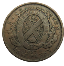 Load image into Gallery viewer, 1837 Canada Halfpenny Bank Token
