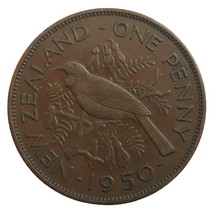 Load image into Gallery viewer, 1950 King George VI New Zealand One Penny Coin
