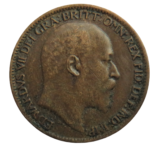 1909 King Edward VII Farthing Coin - Great Britain