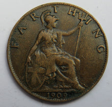 Load image into Gallery viewer, 1909 King Edward VII Farthing Coin - Great Britain
