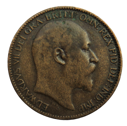 1909 King Edward VII Farthing Coin - Great Britain