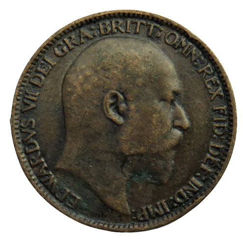 1907 King Edward VII Farthing Coin - Great Britain