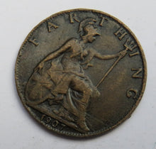 Load image into Gallery viewer, 1907 King Edward VII Farthing Coin - Great Britain
