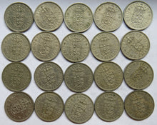 Load image into Gallery viewer, Bulk Lot of 20 x 1961 Queen Elizabeth II (English) Shilling Coins
