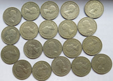 Load image into Gallery viewer, Bulk Lot of 20 x 1961 Queen Elizabeth II (English) Shilling Coins
