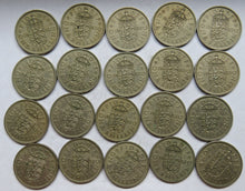 Load image into Gallery viewer, Bulk Lot of 20 x 1953 Queen Elizabeth II (English) Shilling Coins
