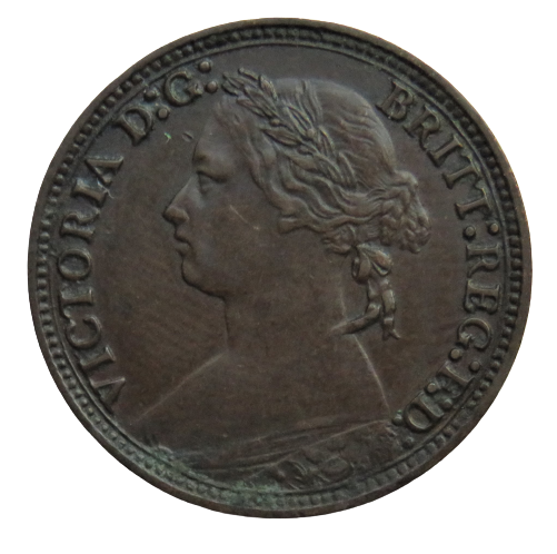 1878 Queen Victoria Farthing Coin - Great Britain