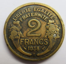 Load image into Gallery viewer, 1938 France 2 Francs Coin
