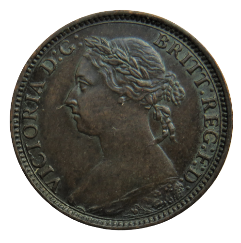 1891 Queen Victoria Farthing Coin - Great Britain