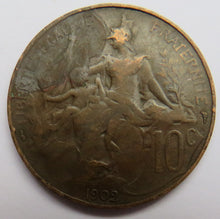 Load image into Gallery viewer, 1902 France 10 Centimes Coin
