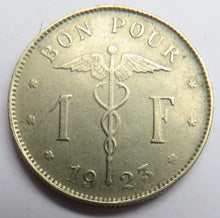 Load image into Gallery viewer, 1923 Belgium One Franc Coin
