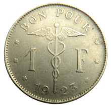 Load image into Gallery viewer, 1923 Belgium One Franc Coin
