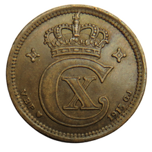 Load image into Gallery viewer, 1915 Denmark 2 Ore Coin
