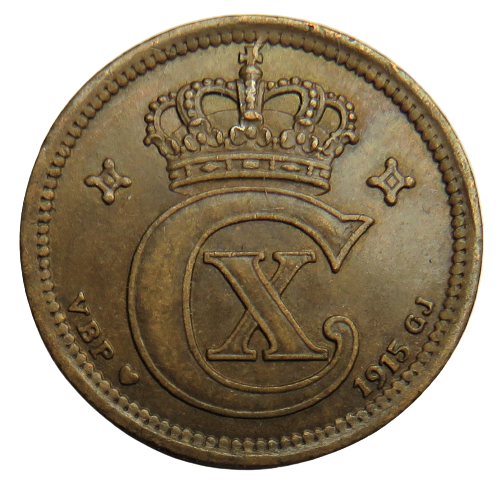 1915 Denmark 2 Ore Coin