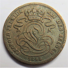 Load image into Gallery viewer, 1845 Belgium One Centime Coin
