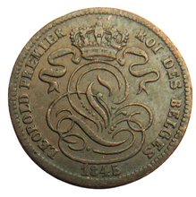 Load image into Gallery viewer, 1845 Belgium One Centime Coin
