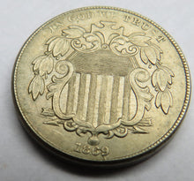 Load image into Gallery viewer, 1869 USA Shield 5 Cents / Nickel Coin In High Grade
