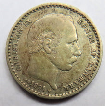 Load image into Gallery viewer, 1891 Denmark Silver 25 Ore Coin
