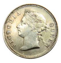 Load image into Gallery viewer, 1888 Queen Victoria Straits Settlements Silver 5 Cents Coin In High Grade
