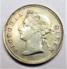 Load image into Gallery viewer, 1888 Queen Victoria Straits Settlements Silver 5 Cents Coin In High Grade
