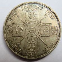 Load image into Gallery viewer, 1887 Queen Victoria Jubilee Head Florin Coin In High Grade
