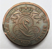 Load image into Gallery viewer, 1833 Belgium 10 Centimes Coin Good Detail
