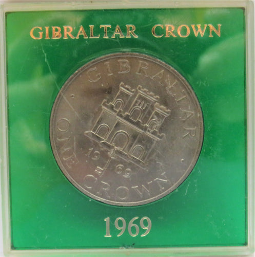 1969 Gibraltar Cased One Crown Coin