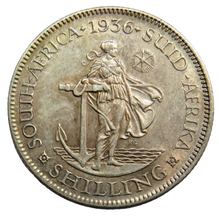 Load image into Gallery viewer, 1936 King George V South Africa Silver Shilling Coin In High Grade
