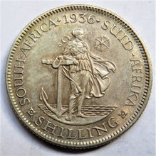 Load image into Gallery viewer, 1936 King George V South Africa Silver Shilling Coin In High Grade
