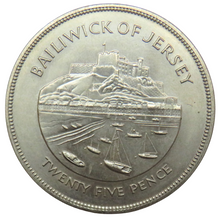 Load image into Gallery viewer, 1977 Bailiwick Of Jersey 25 Pence / Crown Coin
