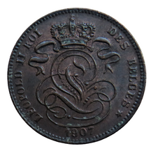 Load image into Gallery viewer, 1907 Belgium One Centime Coin
