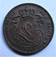 Load image into Gallery viewer, 1907 Belgium One Centime Coin
