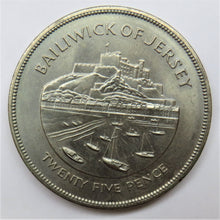 Load image into Gallery viewer, 1977 Bailiwick Of Jersey 25 Pence / Crown Coin
