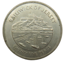 Load image into Gallery viewer, 1977 Bailiwick Of Jersey 25 Pence / Crown Coin
