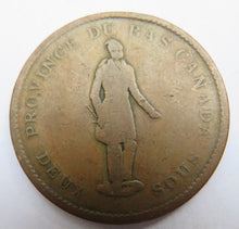 Load image into Gallery viewer, 1837 Lower Canada One Penny / 2 Sous Bank Token
